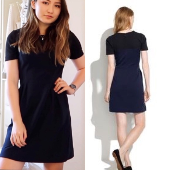 Madewell Dresses & Skirts - Madewell Colorblock Black Navy Dress